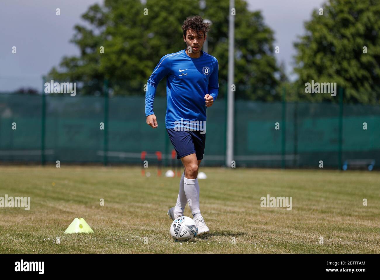 23. Mai 2020; United Select HQ, Richings Sports Park, Iver, Bucks, England, United Select HQ exklusive Fotoshooting-Session; Jordan Morgan während Trainingseinheiten Stockfoto