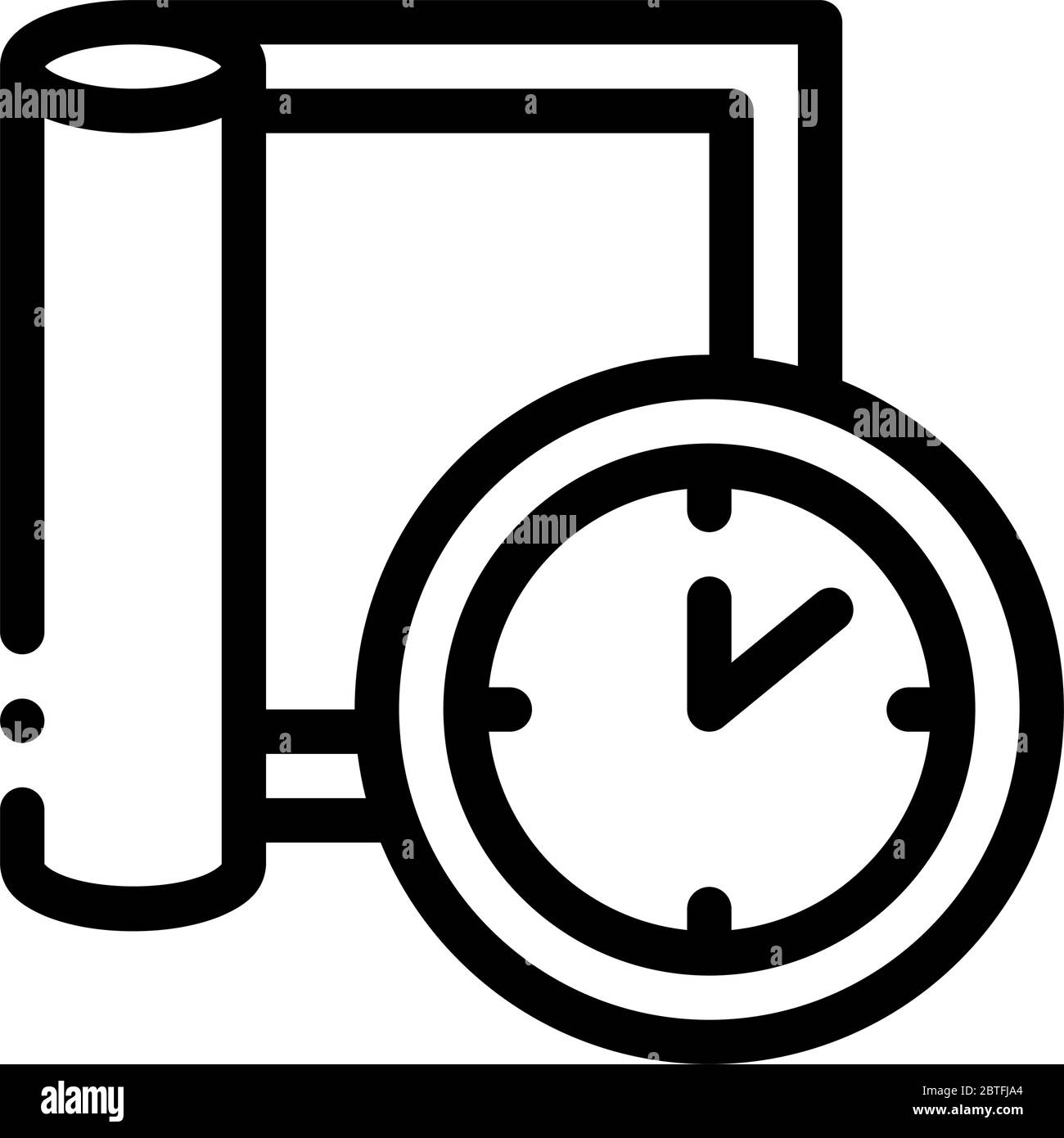 Abbildung des Vektorgrafiks für die Teppichreinigung mit Timeout-Symbol Stock Vektor