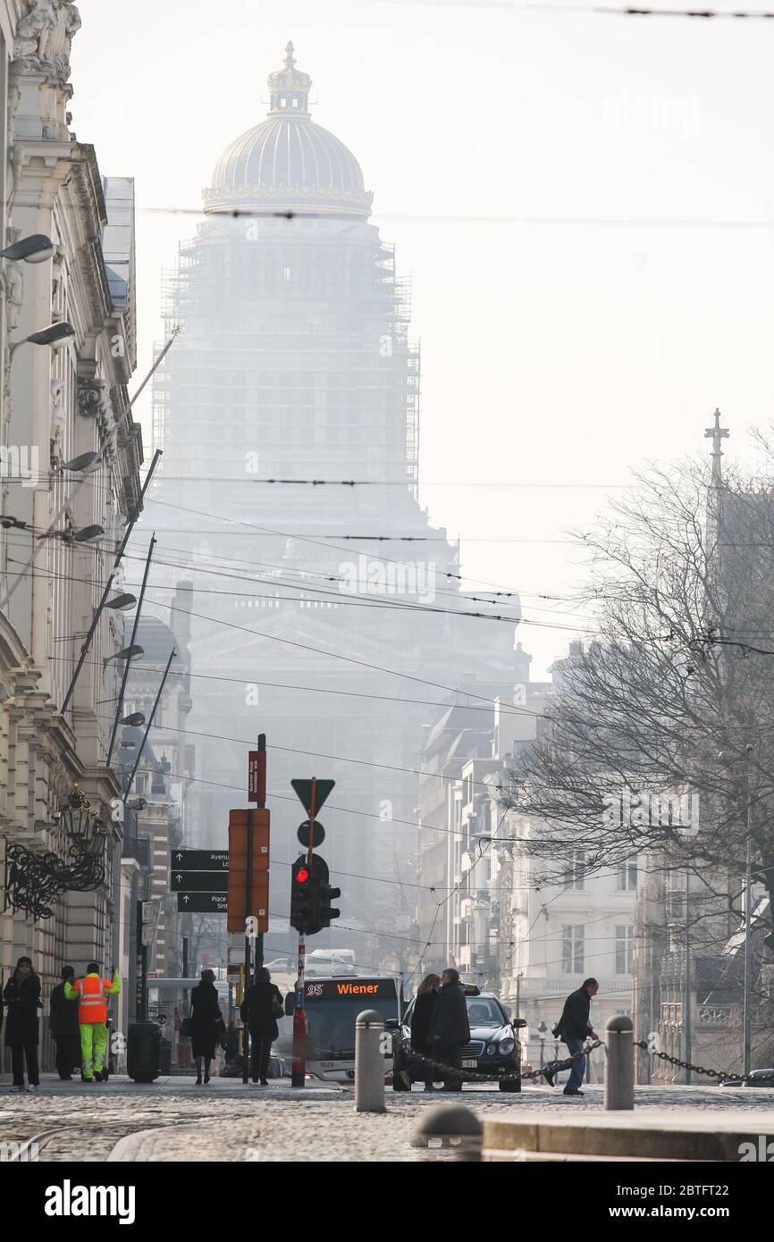 BRÜSSEL, BELGIEN - 3. März 2011, Blick auf die Stadt. Brüssel Stockfoto
