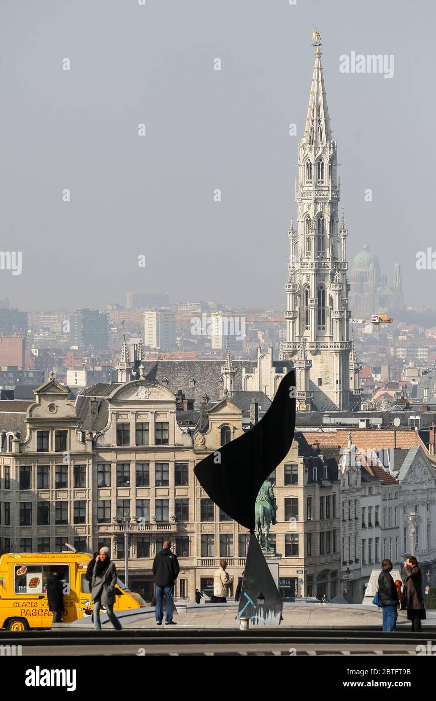 Blick auf die Stadt Brüssel in Brüssel Stockfoto