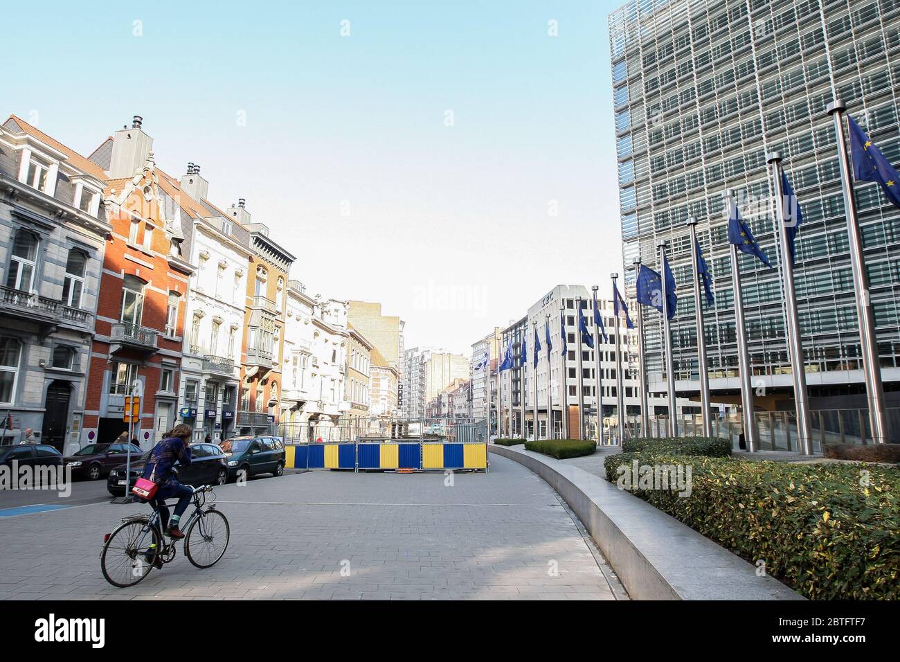 Gebäude der EU-Kommission in Brüssel. Brüssel, Belgien - 02 März 2011 Stockfoto