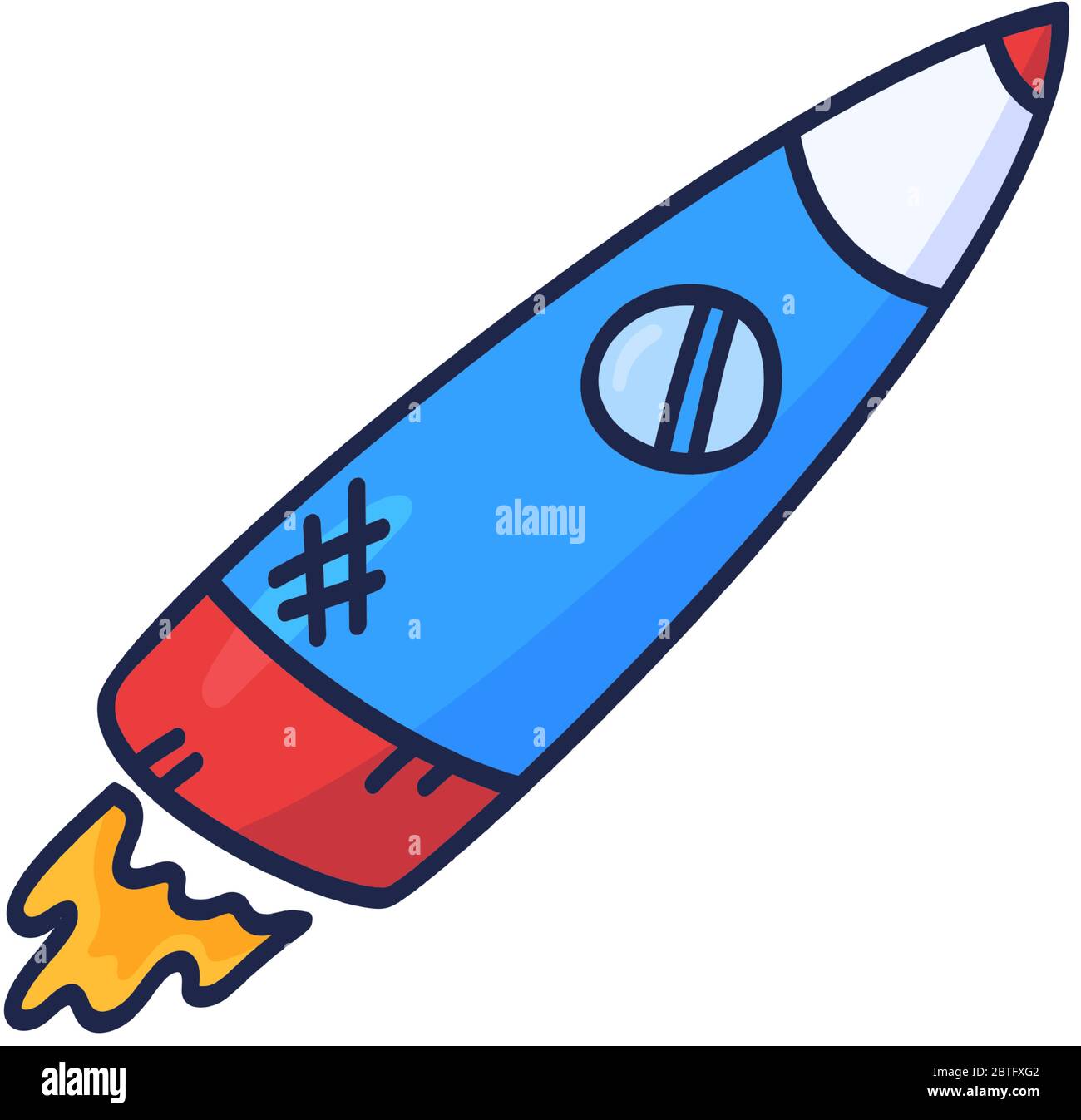 Cartoon Rakete Hand Gezeichnet Skizzieren Abbildung Niedlichen Raum Shuttle Clipart Doodle Raumschiff Raumschiff Druck Stock Vektorgrafik Alamy