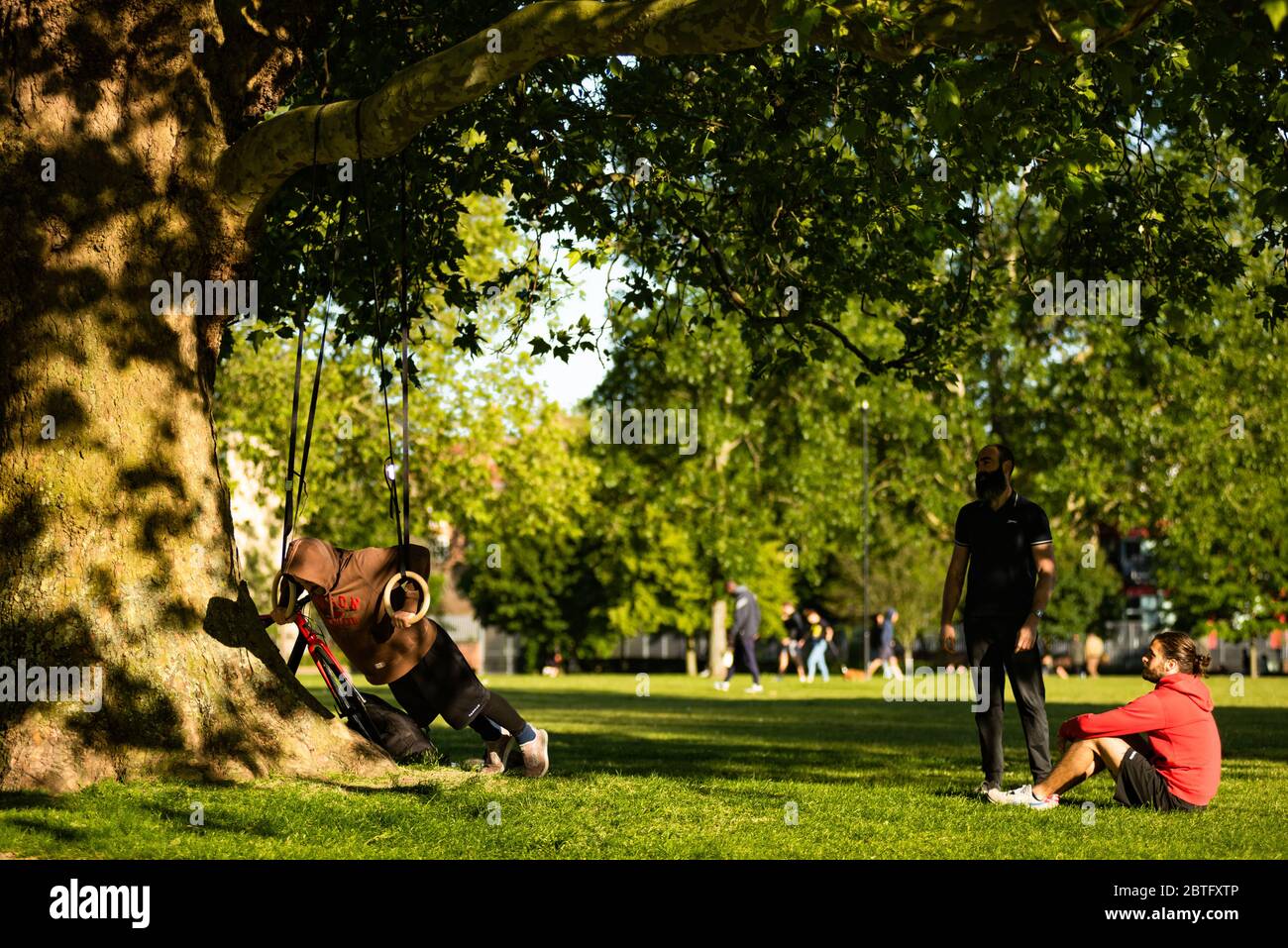 Outdoor-Training. Stockfoto