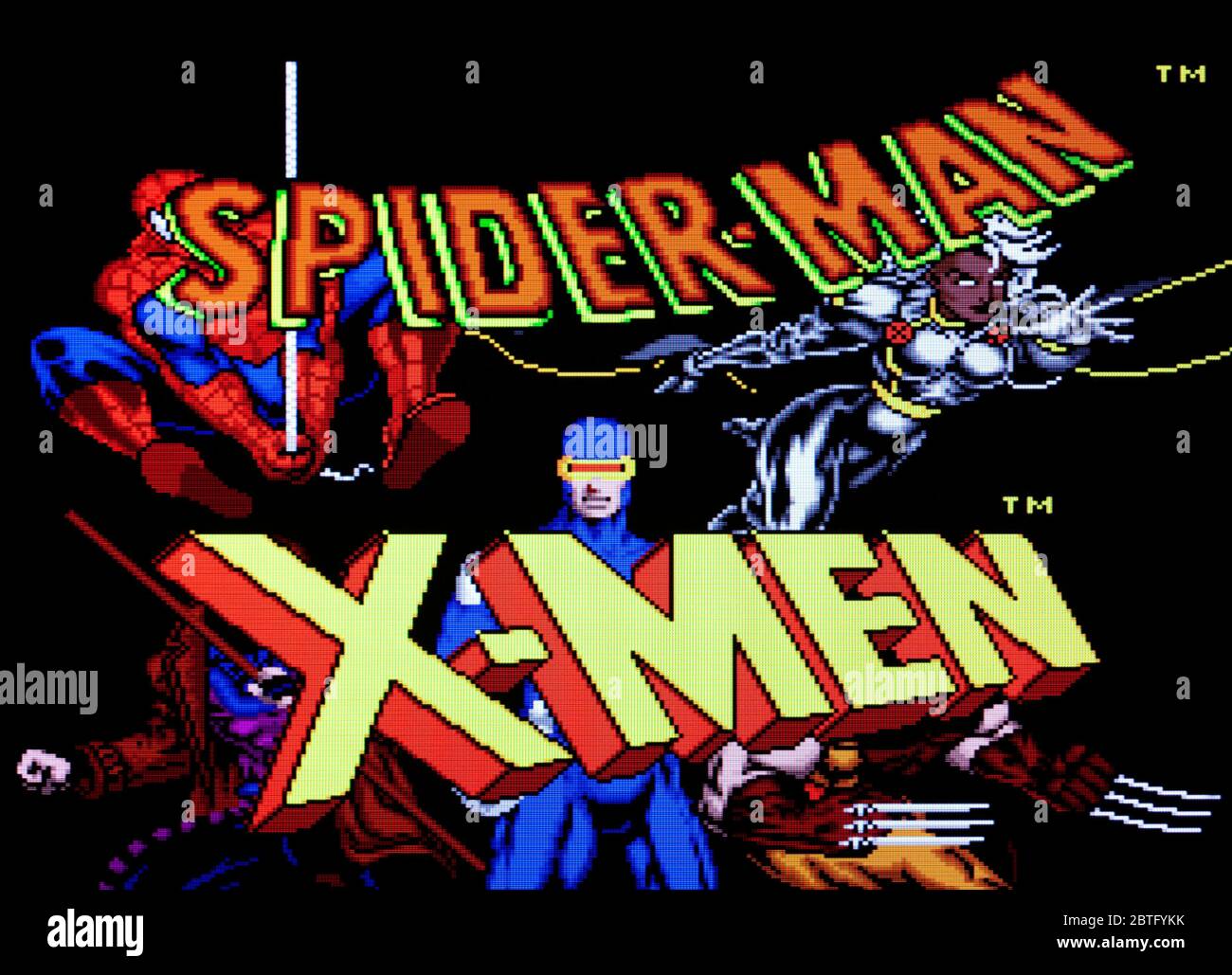 Spider-man X-Men Spiderman - SNES Super Nintendo - nur zur redaktionellen Verwendung Stockfoto