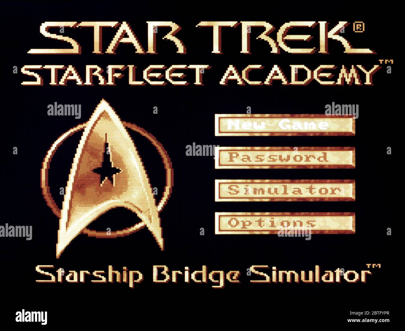 Star Trek Starfleet Academy - SNES Super Nintendo - nur zur redaktionellen Verwendung Stockfoto