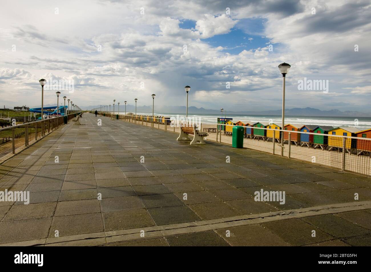 Bunte Strandhütten Cape Town Stockfoto