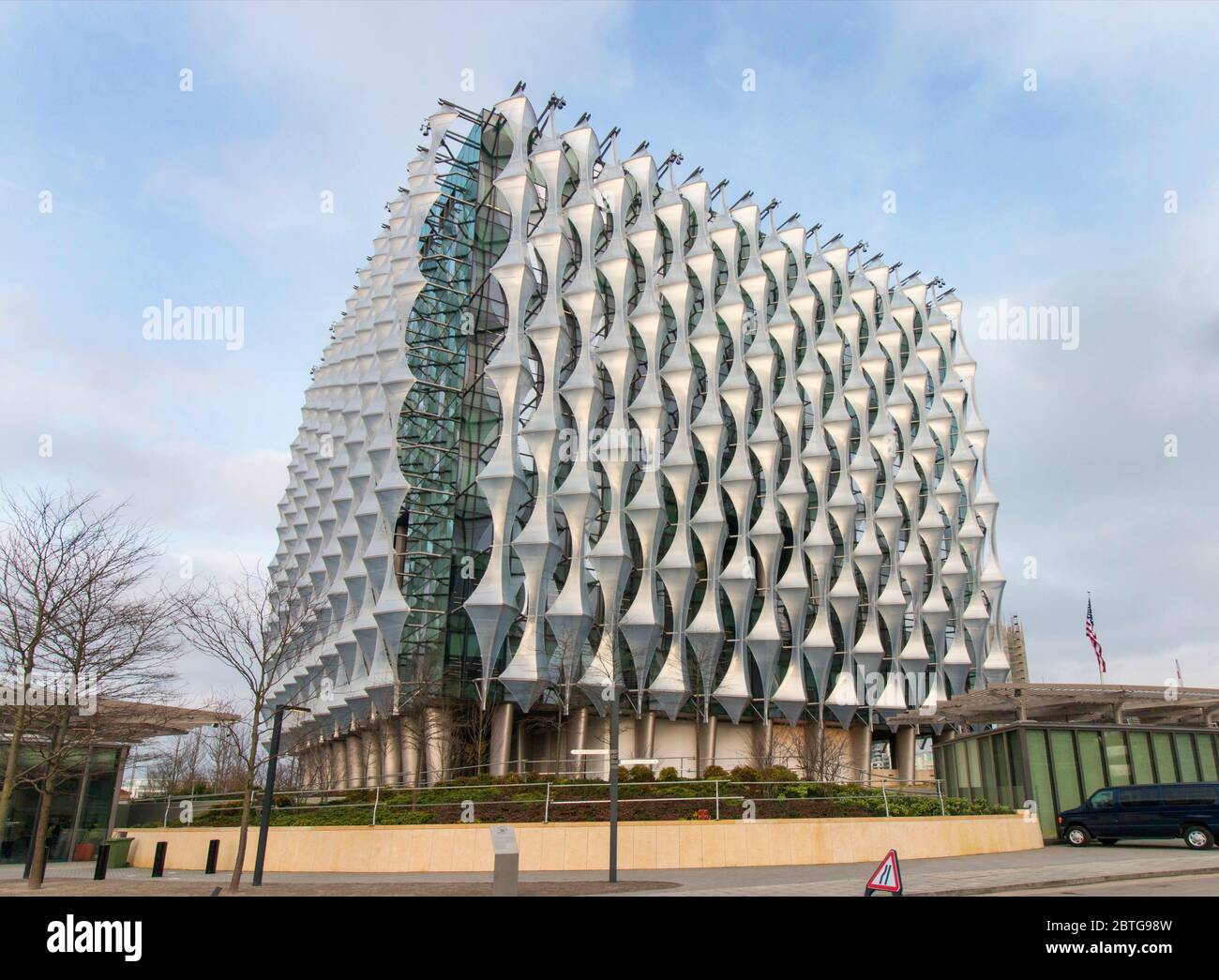 Die Botschaft der Vereinigten Staaten von Amerika in London. Neue US-amerikanische Botschaft in Nine Elms, London Borough of Wandsworth London Stockfoto