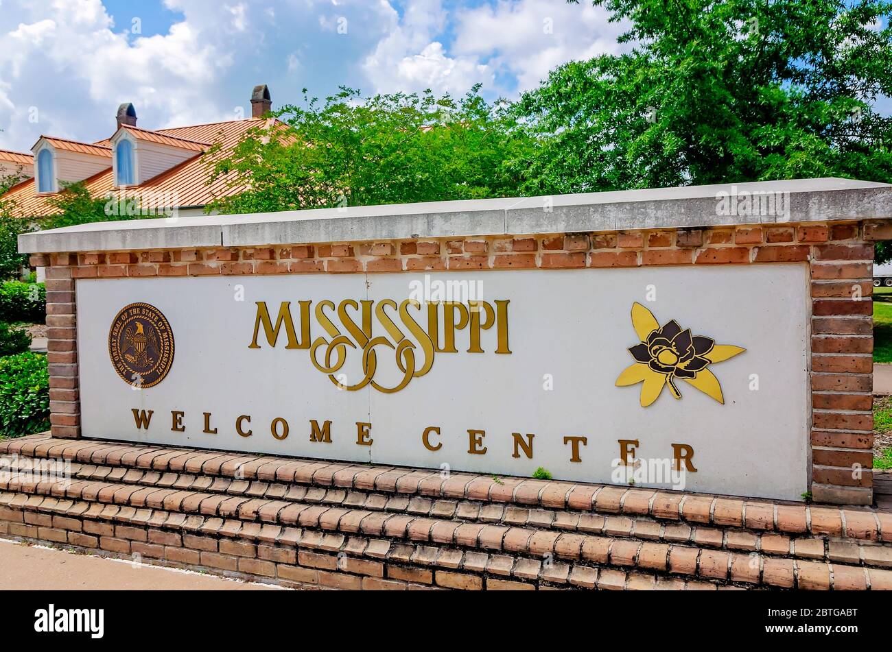Das Mississippi Welcome Center ist am 23. Mai 2020 in Moss Point, Mississippi, abgebildet. Stockfoto