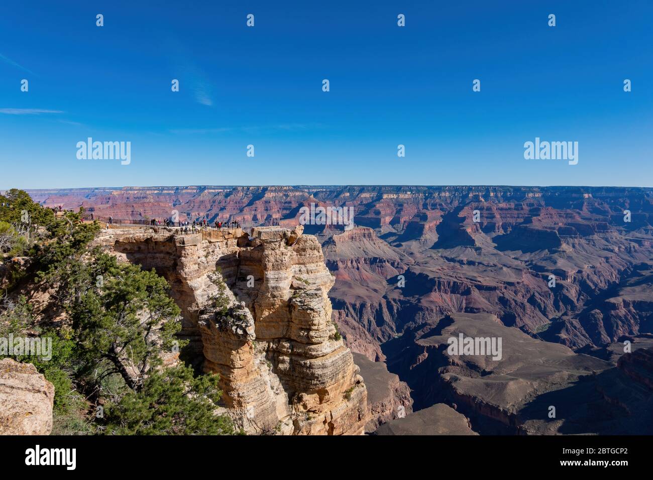 Wunderschöne Landschaft rund um den berühmten Mather Point im Grand Canyon National Park, Arizona Stockfoto