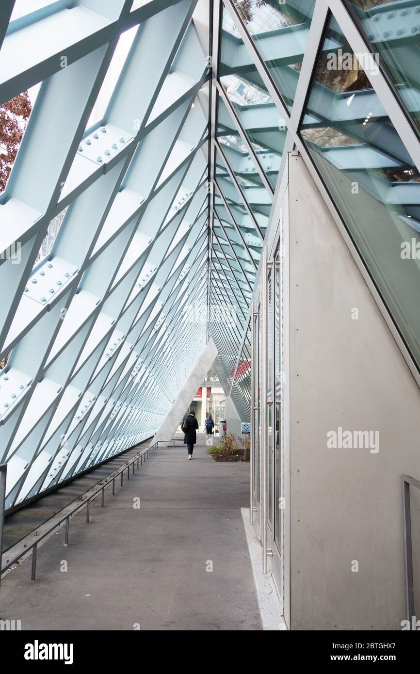 Die Seattle Public Library, Central Library, in Seattle, Washington, USA. Stockfoto