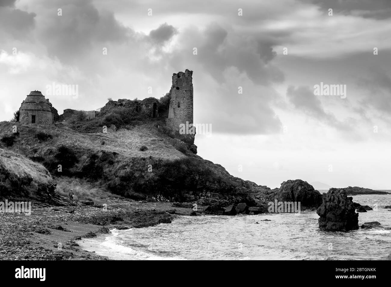 Dunure Castle auf der Ayrshire Küste Stockfoto