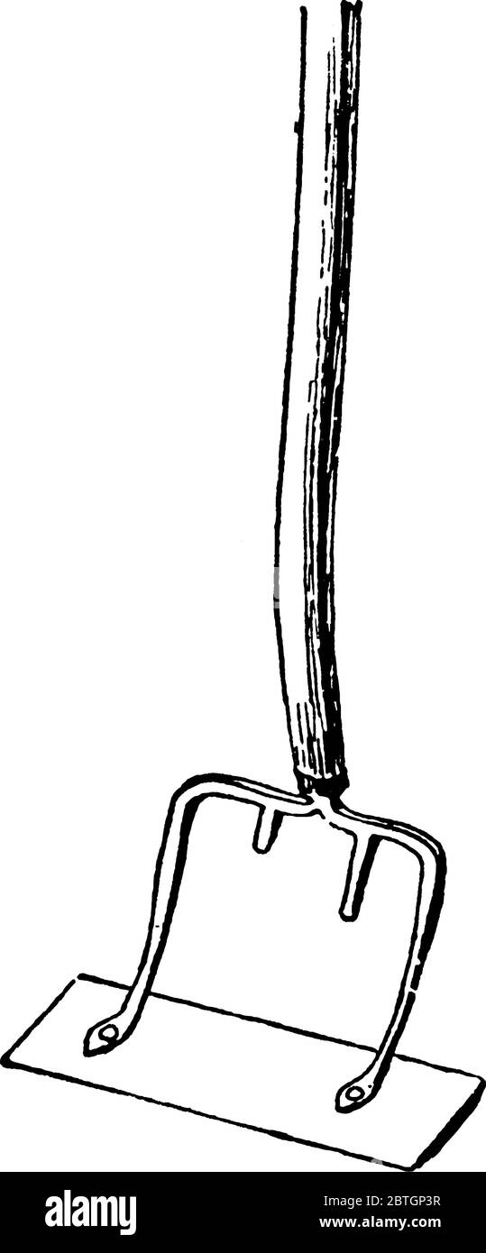 Ein selbst gemachtes Scarifier, Vintage-Strichzeichnung oder Gravur Illustration. Stock Vektor