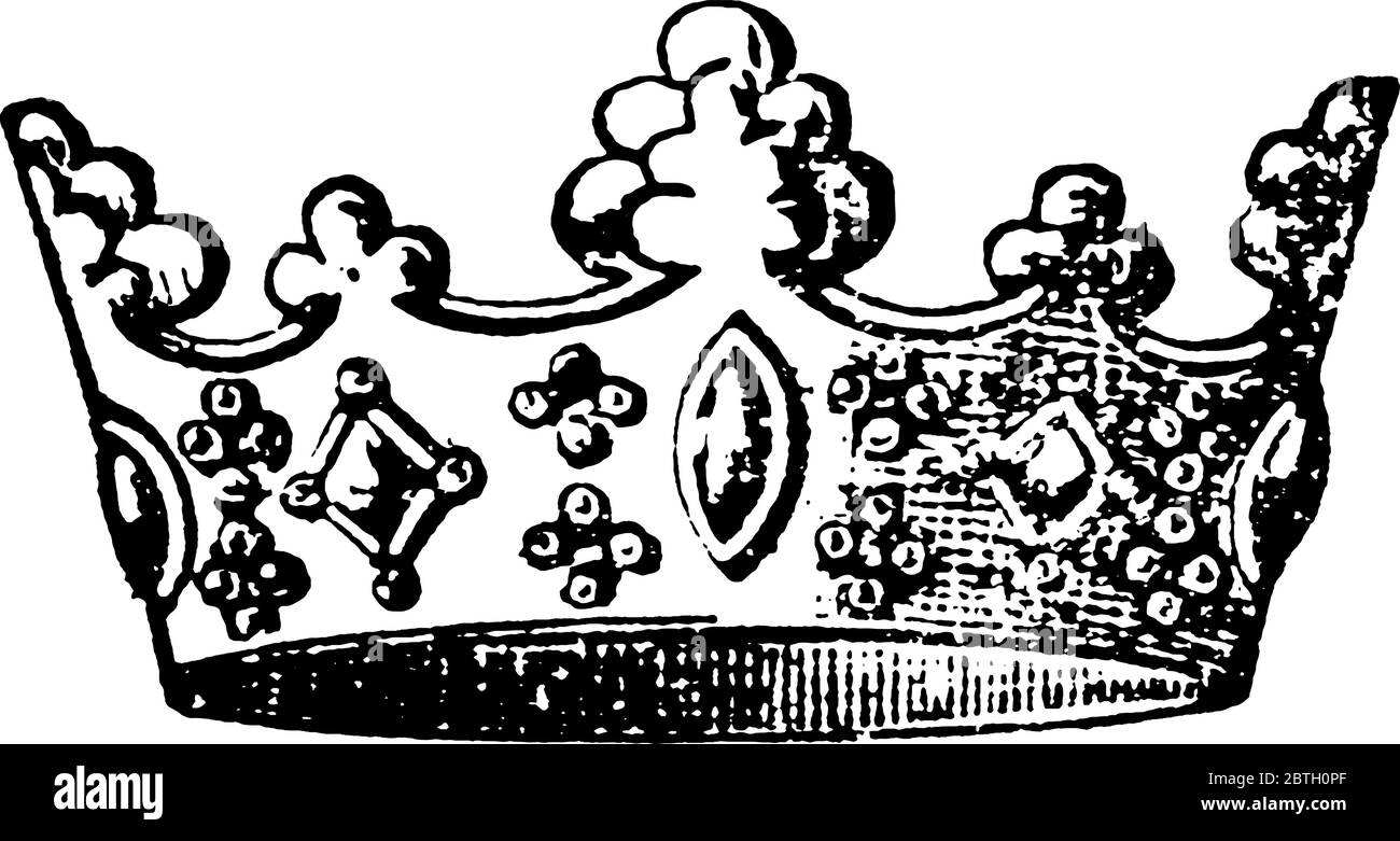 Die Bildnis von Heinrich II., Richard I., John und ihre Königinnen, zeigen, dass ihre Krone ist so ein Fortschritt, in der würde seines Aspekts, Jahrgang Stock Vektor