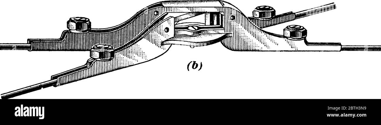 Bild mit akutem Kreuz, Vintage-Strichzeichnung oder Gravur. Stock Vektor