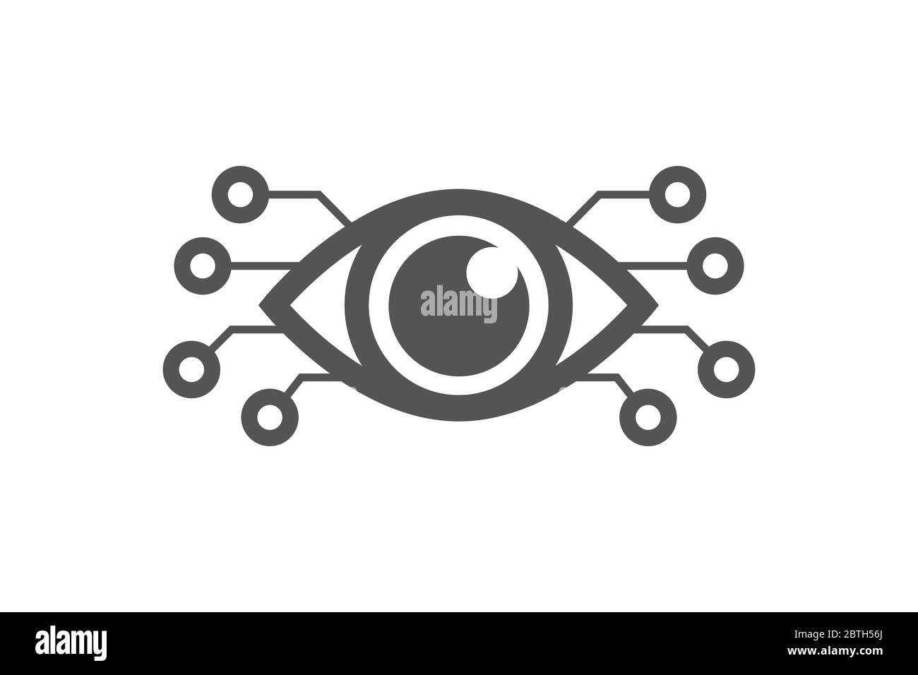 Cyber-Auge Symbol Vektor-Symbol, Cyber-Logo Konzept. Moderne Medien-Ikone. Vision Logo Konzept. EPS 10 Stock Vektor