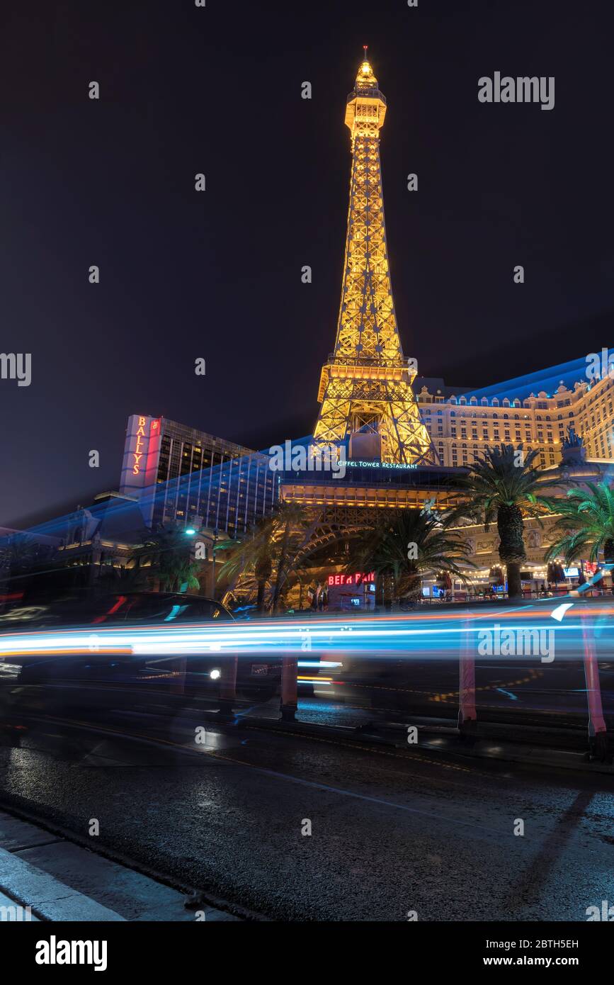 Las Vegas Strip bei Nacht Stockfoto