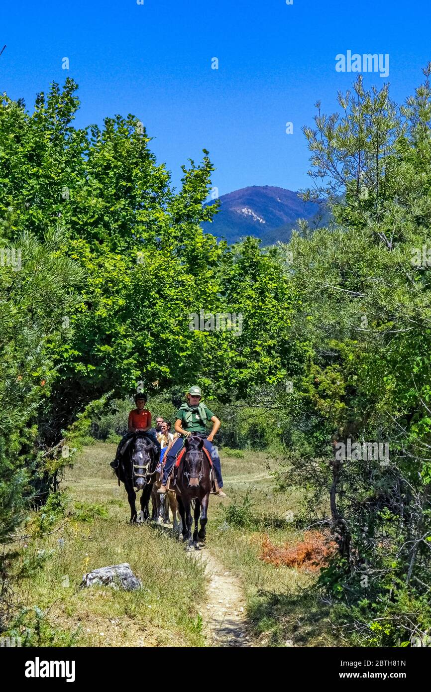 Italien Abruzzen - Nationalpark Abruzzen - Monte Marsicani - Monte Camosciara, Ausritt Stockfoto