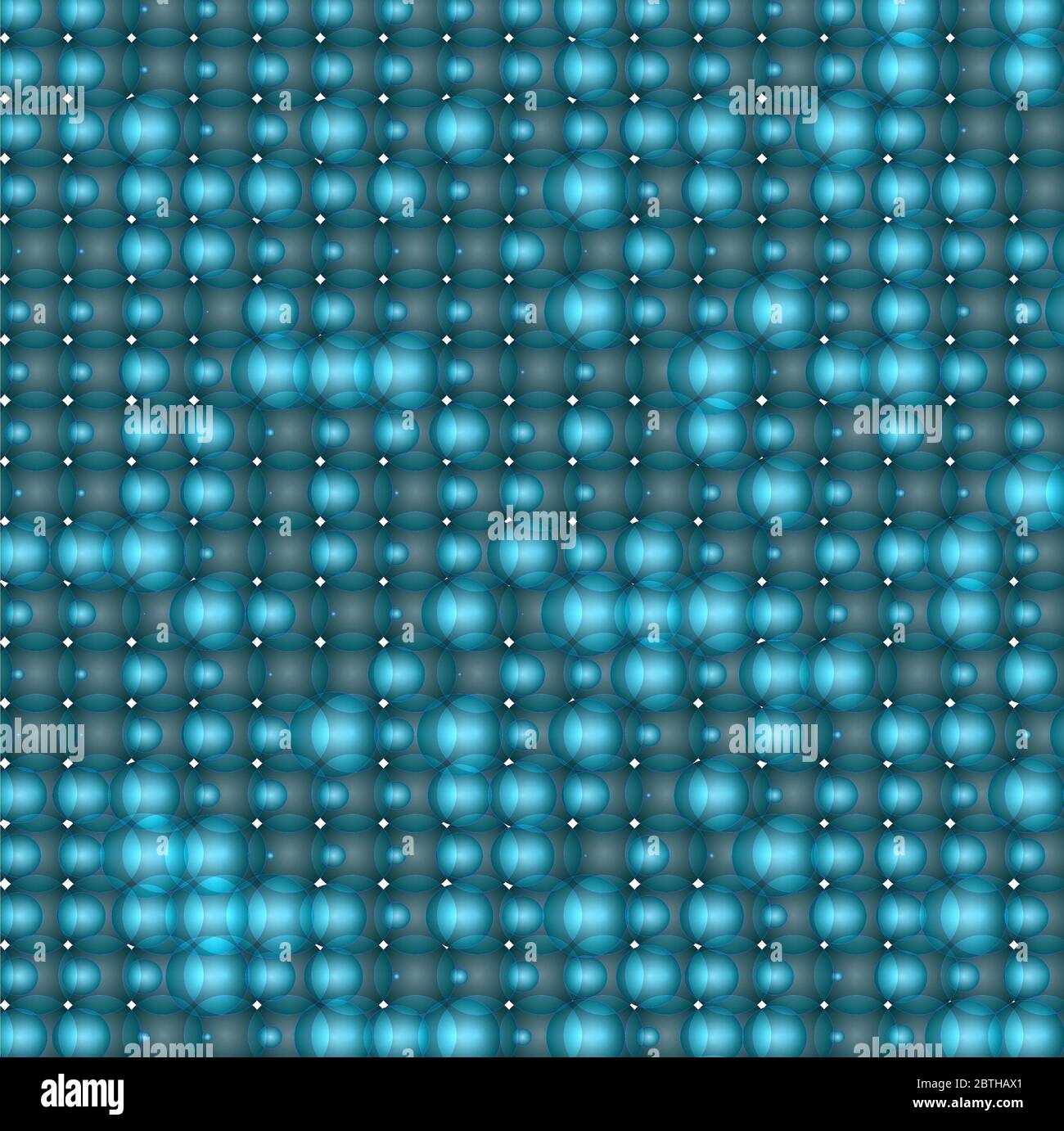 Abstrakt blauer Hintergrund mit Blasen Stockfoto