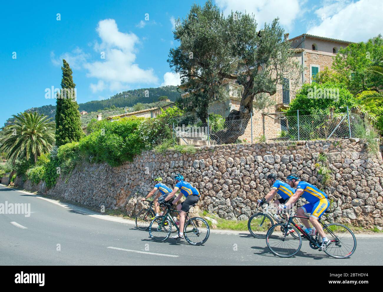 Radfahren auf Mallorca, Balearen, Spanien Stockfoto