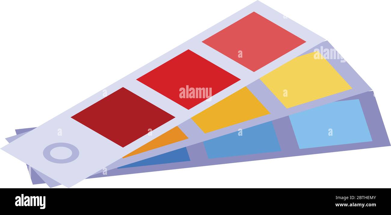 Farbe Sticks Symbol, isometrische Stil Stock Vektor