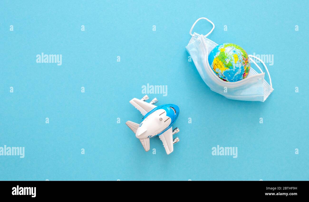 Minimalismus Konzept des Reisens durch covid-19 Stockfoto