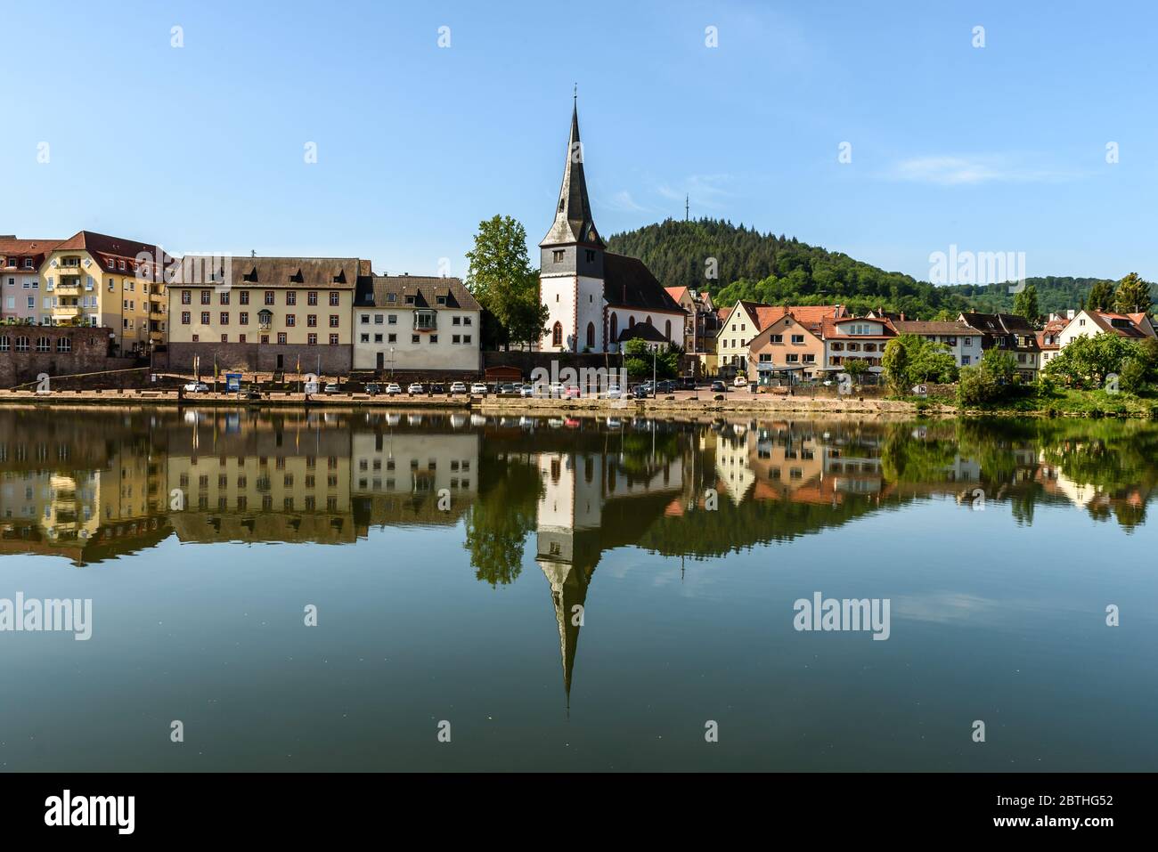 Altstadt von Neckargemüend mit Neckar, Neckartal, Odenwald, Baden-Württemberg, Deutschland Stockfoto