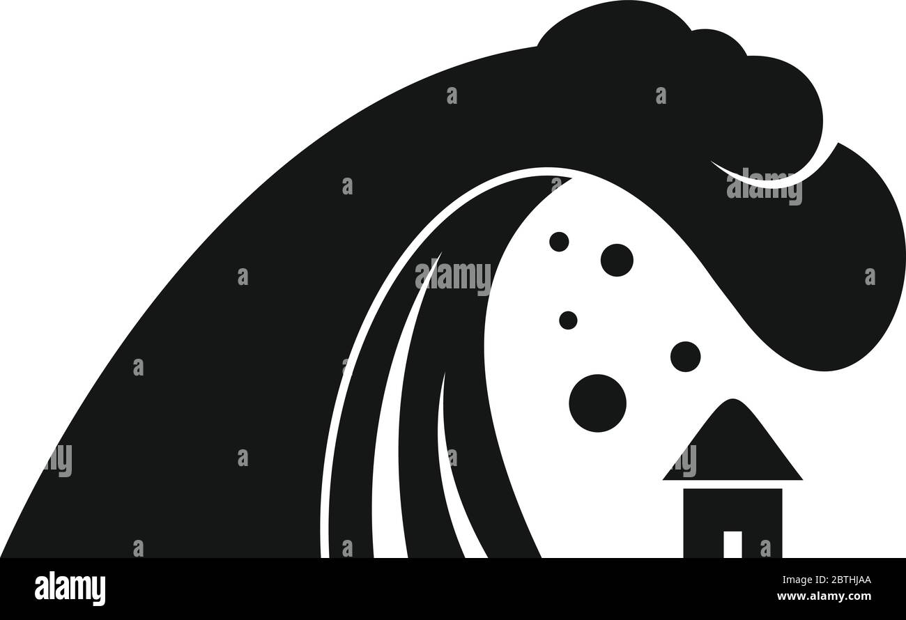 Tsunami Welle Symbol. Einfache Abbildung der Tsunami Welle vektor Symbol für Web Design auf weißem Hintergrund Stock Vektor