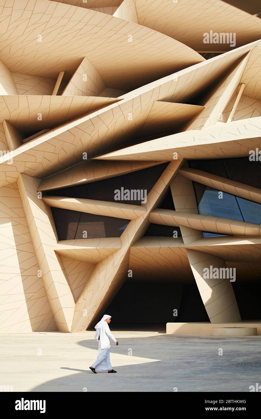 Nationalmuseum von Katar von Architekt Jean Nouvel, Doha Stockfoto