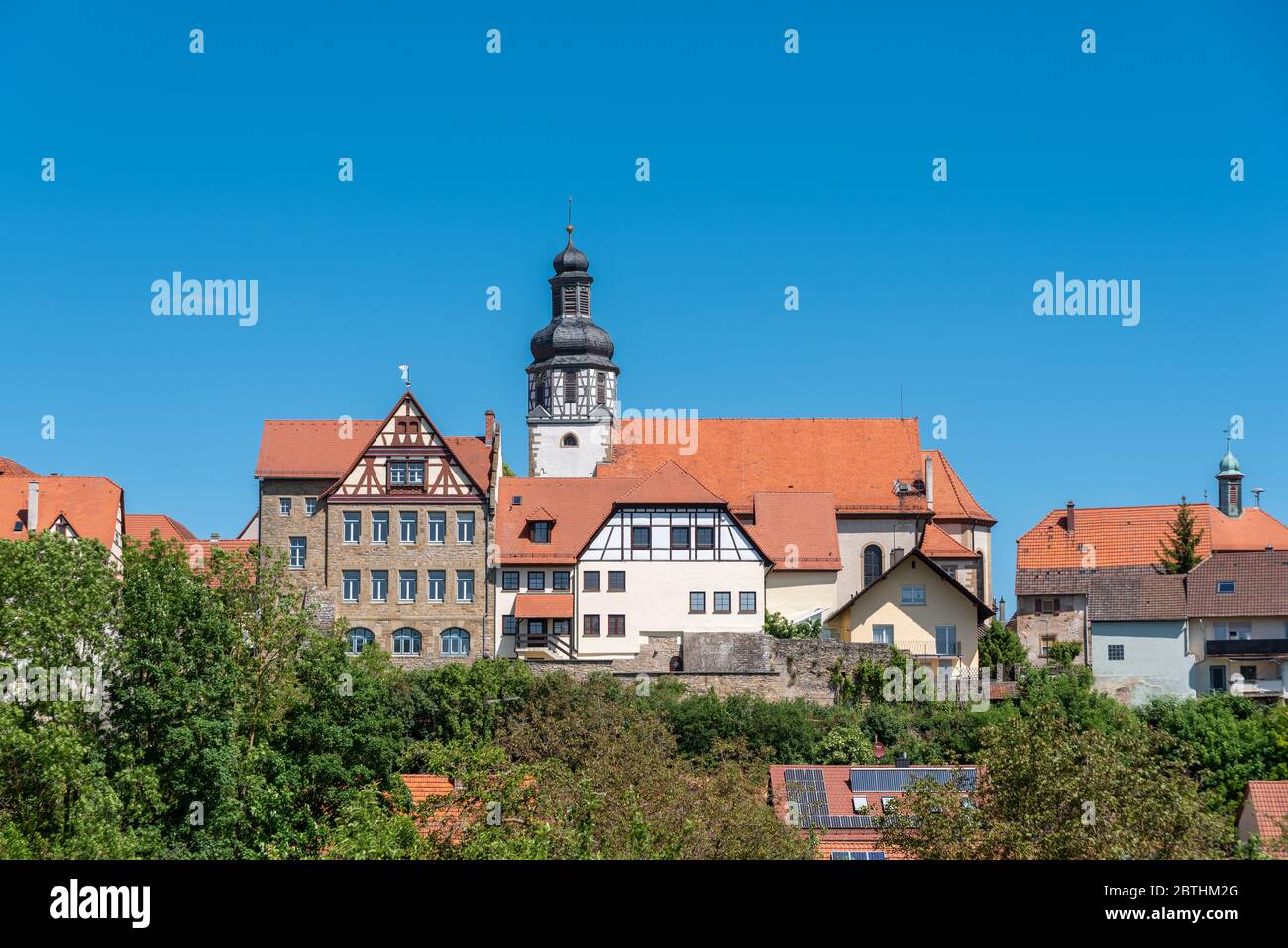 Blick auf die St. Martin Kirche, Gochsheim, Baden-Württemberg, Deutschland, Europa Stockfoto