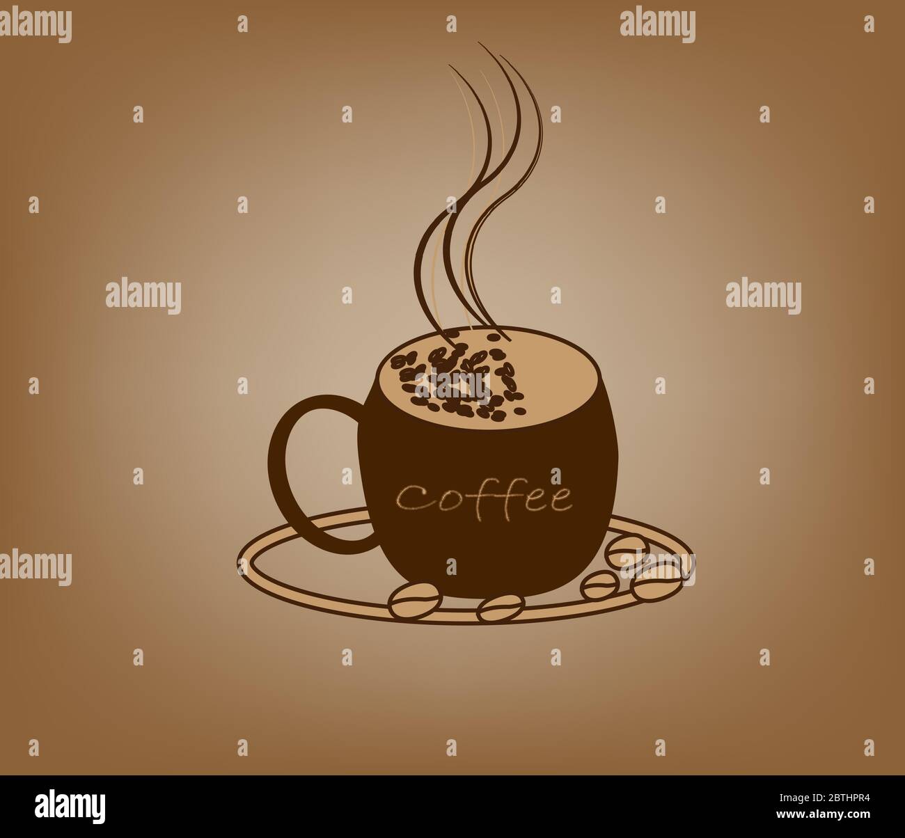 Kaffee Café Getränk Konzept Design Stock Vektor