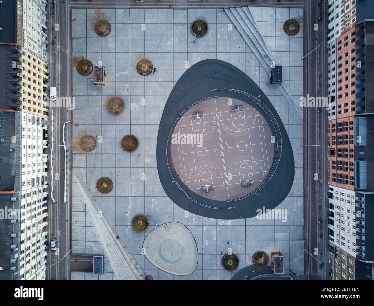 Israels Plads in Kopenhagen, Dänemark Stockfoto