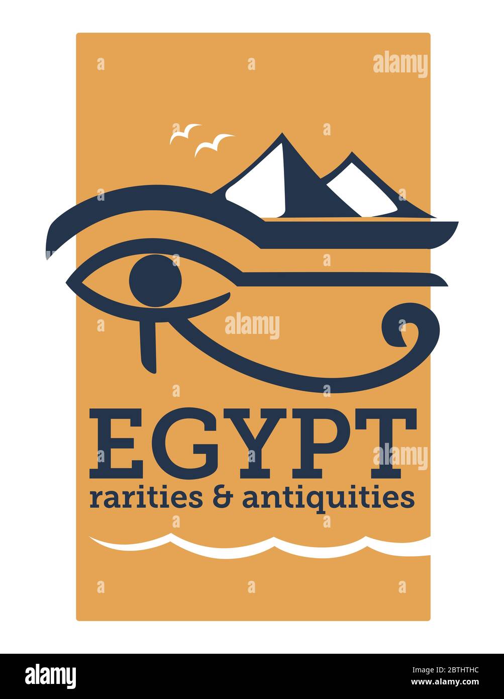 Ägypten Raritäten und Antiquitäten, Entdeckung der alten Kultur und Erbe Stock Vektor