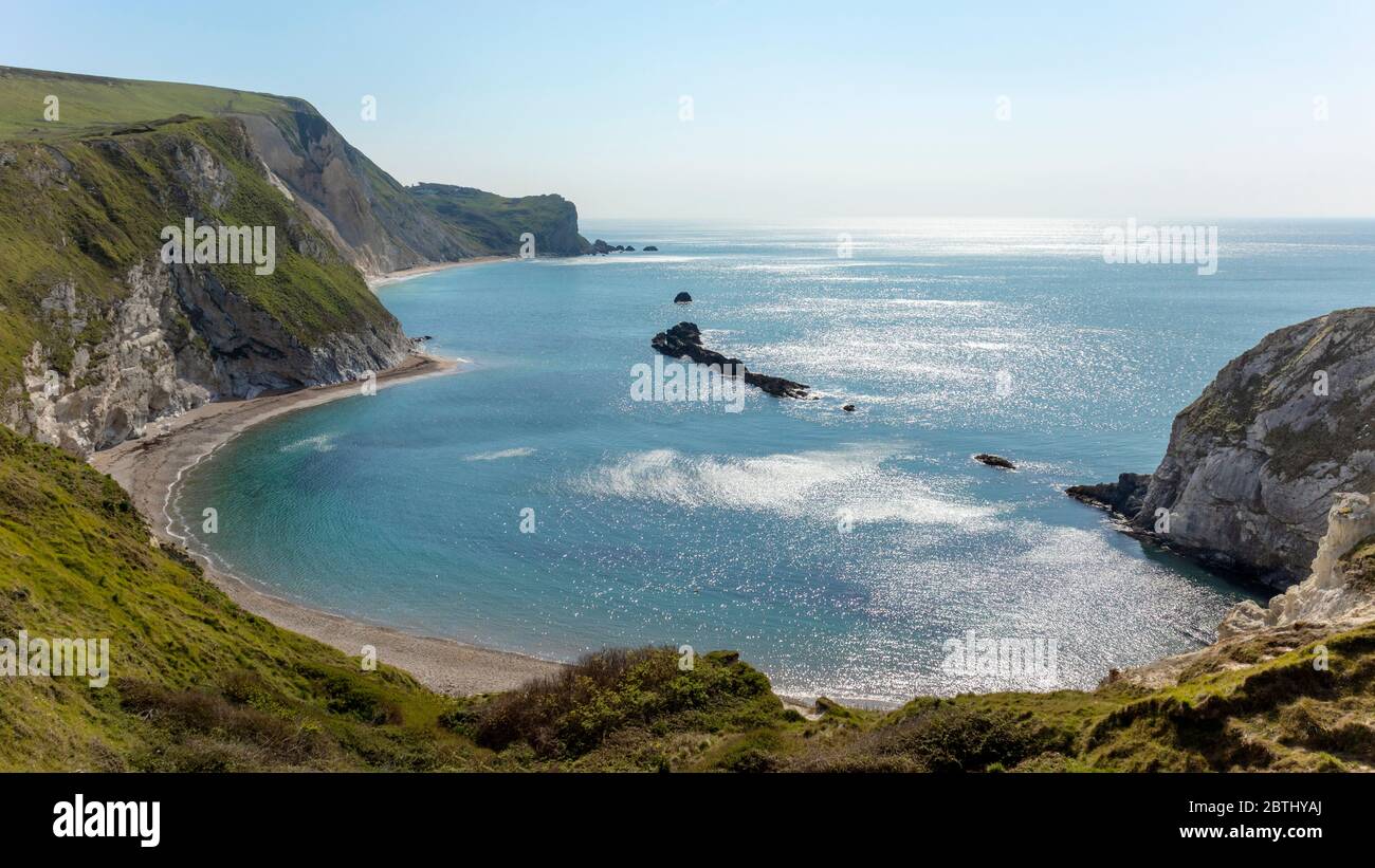 Man O'war Beach - Dorset Stockfoto