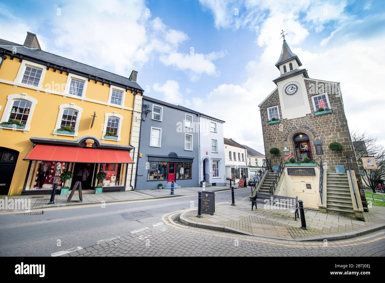 Das Rathaus in Narberth, Pembrokeshire, Wales, Großbritannien Stockfoto