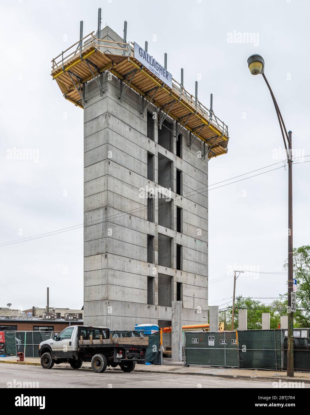 Wohngebäude im Bau Stockfoto