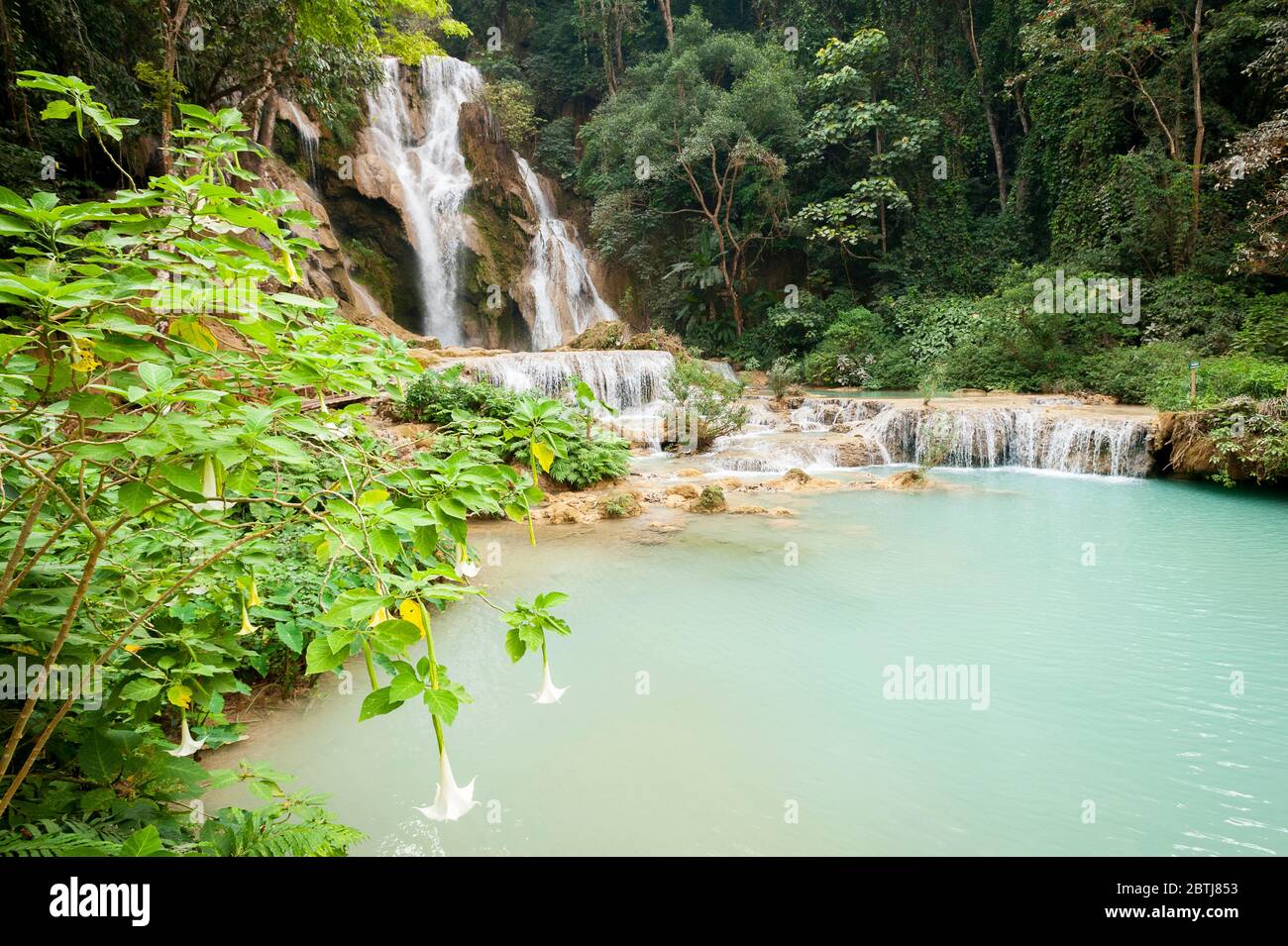 Kuang Si Wasserfall, Nord-Laos, Südostasien Stockfoto