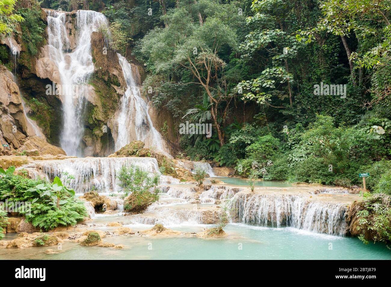 Kuang Si Wasserfall, Nord-Laos, Südostasien Stockfoto