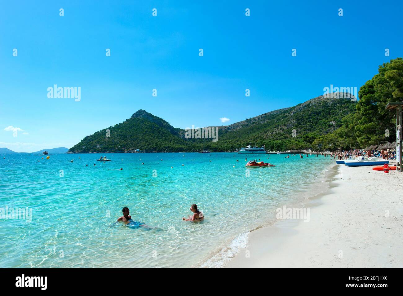 Cala Pi de la Posada Beach, Formentor, Mallorca, Baleares, Spanien Stockfoto