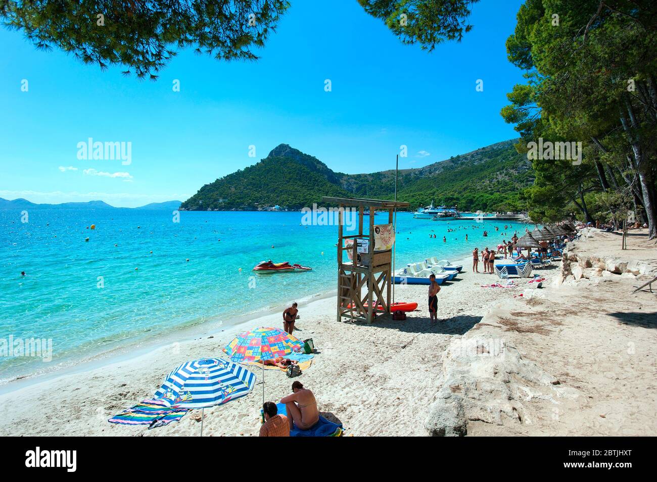 Cala Pi de la Posada, Strand von Formentor, Mallorca, Baleares, Spanien Stockfoto