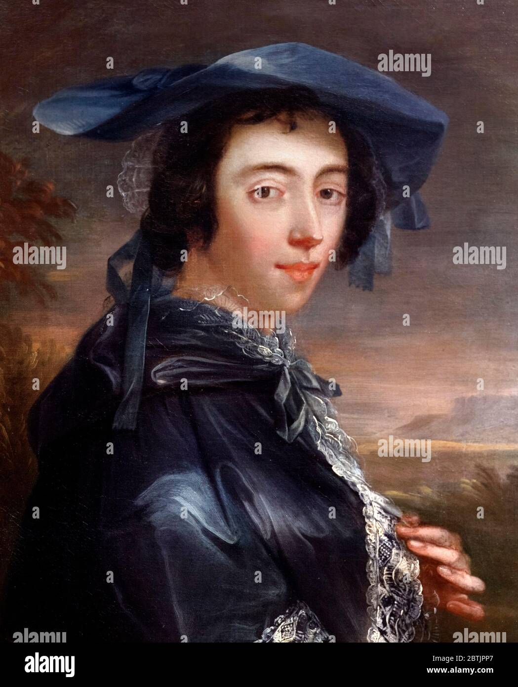 PEG Woffington (1720 – 1760), eine berühmte irische Schauspielerin in Georgian London. Porträt von John Lewis, Öl auf Leinwand, 1753 Stockfoto