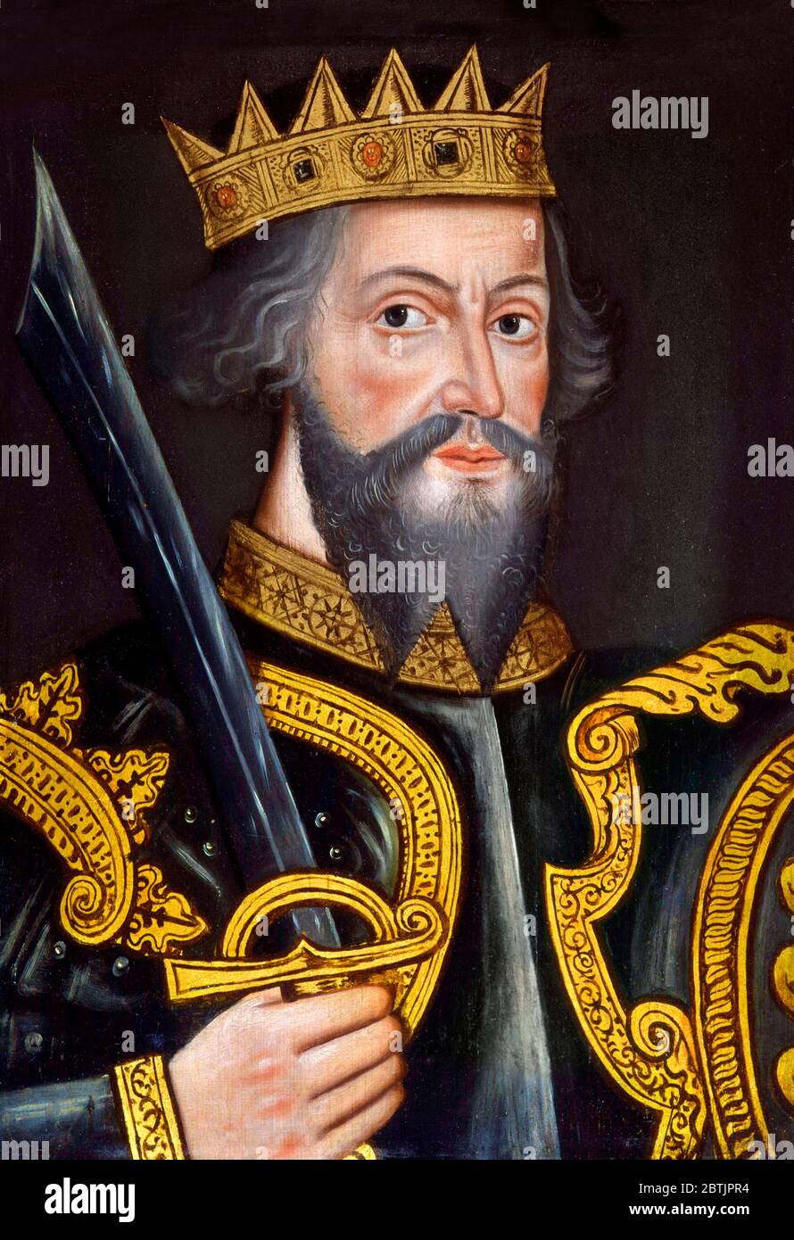Wilhelm der Eroberer. Porträt von König Wilhelm I. von England (1028-1087), Öl auf Tafel von unbekannter Künstlerin c.1597-1618 Stockfoto