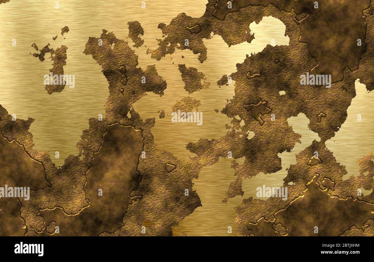 Abstraktes Metall Gold Rost Hintergrund Stockfoto