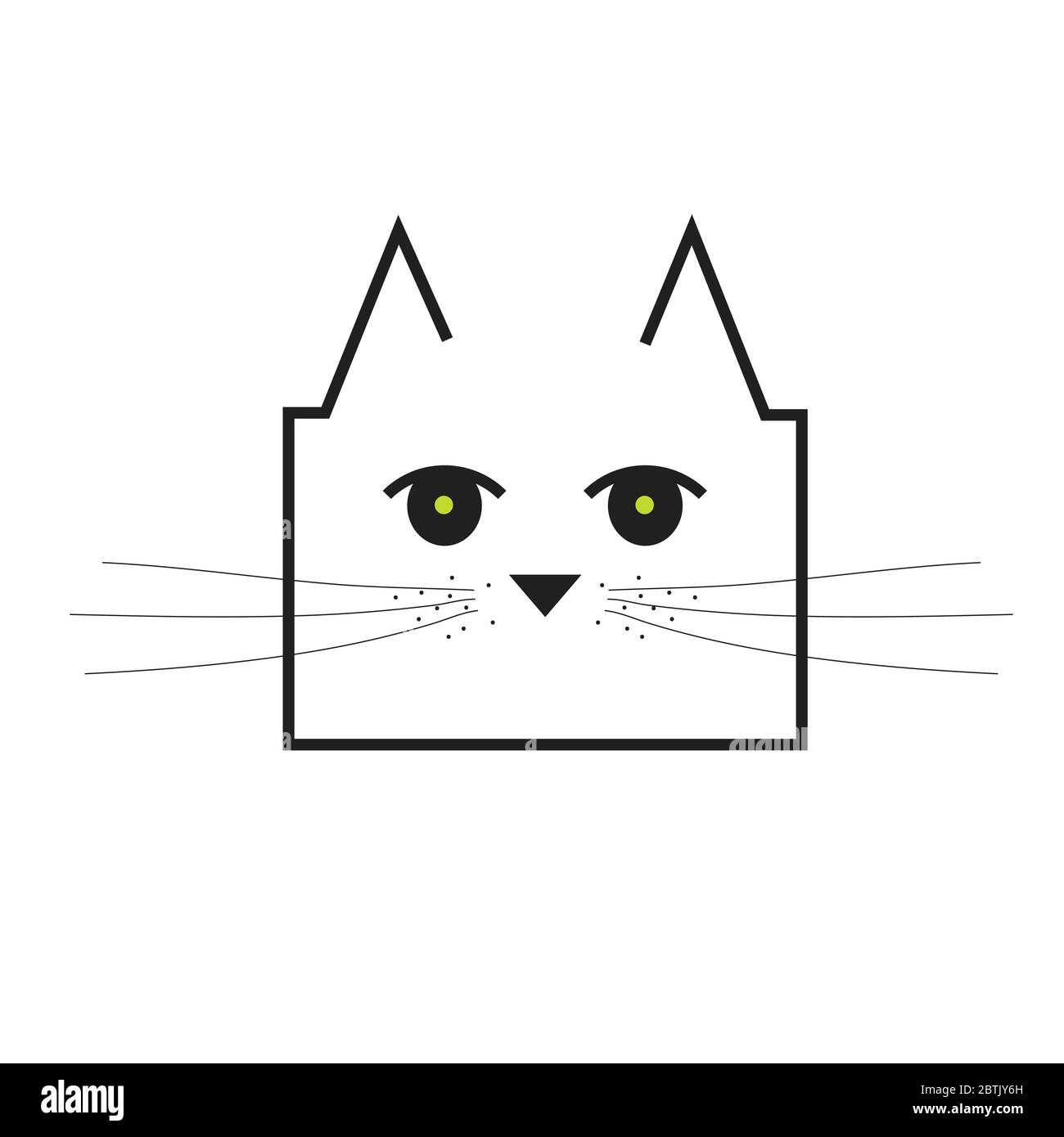 Süße und niedliche Katze Vektor Illustration Stock Vektor