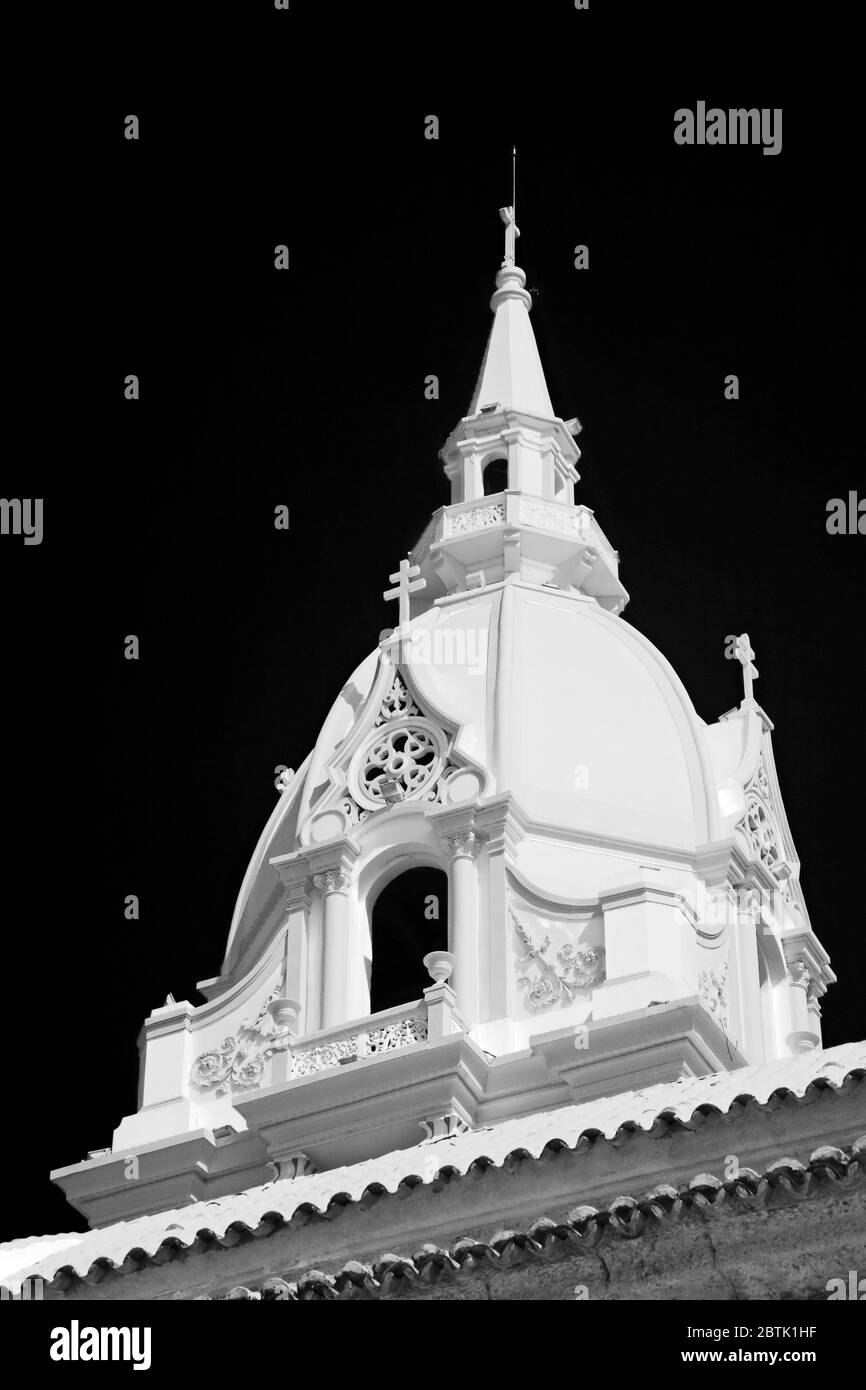 Die Kathedrale, Altummauerte Stadtbezirk, Cartagena Stadt, Bolivar Staat, Kolumbien, Mittelamerika Stockfoto