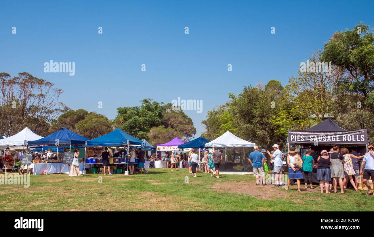 Samstagmarkt Killalea Park Shellharbour NSW Australien Stockfoto
