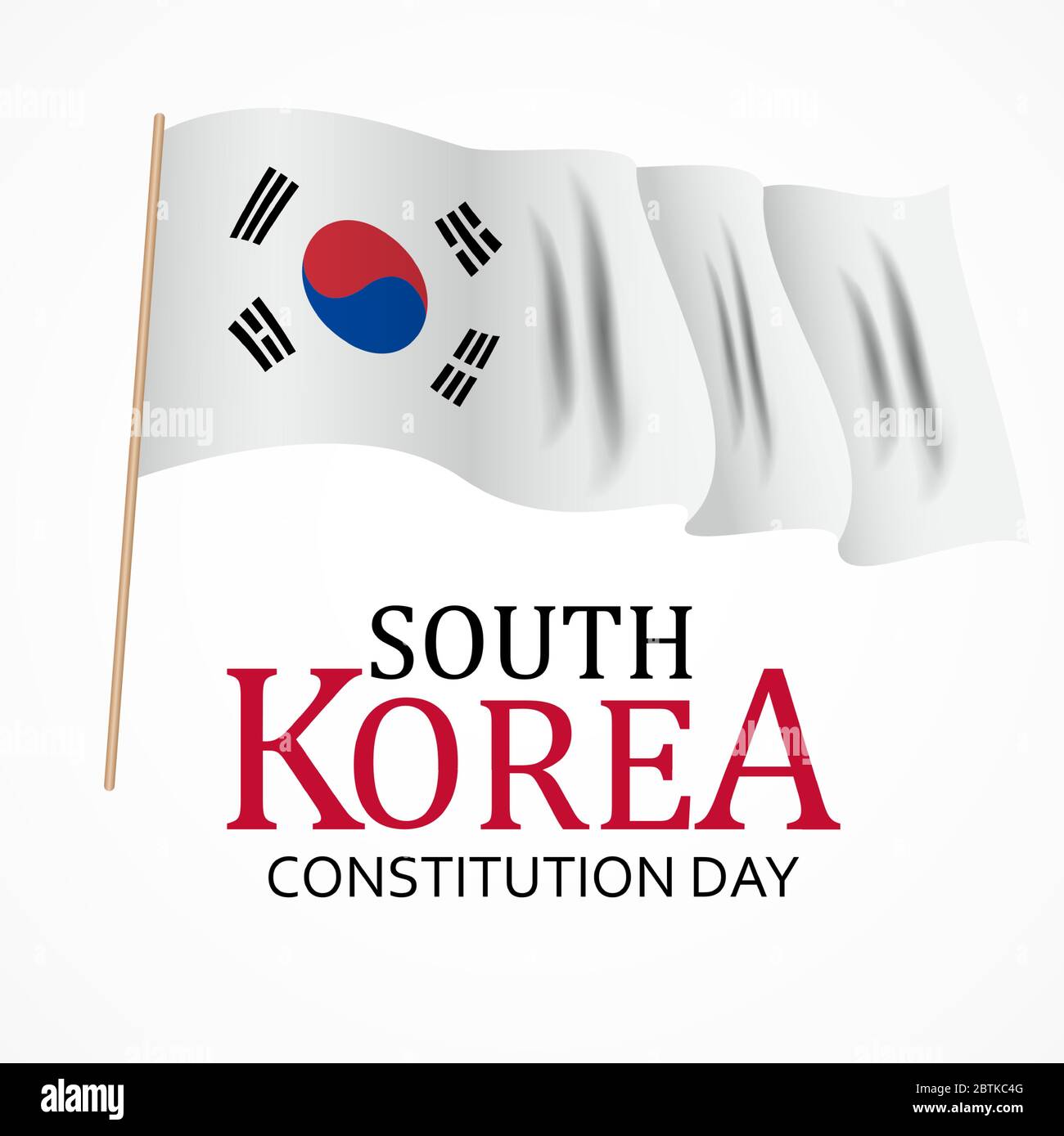 Südkorea Constitution Day Hintergrund Vektor Illustration Stock Vektor