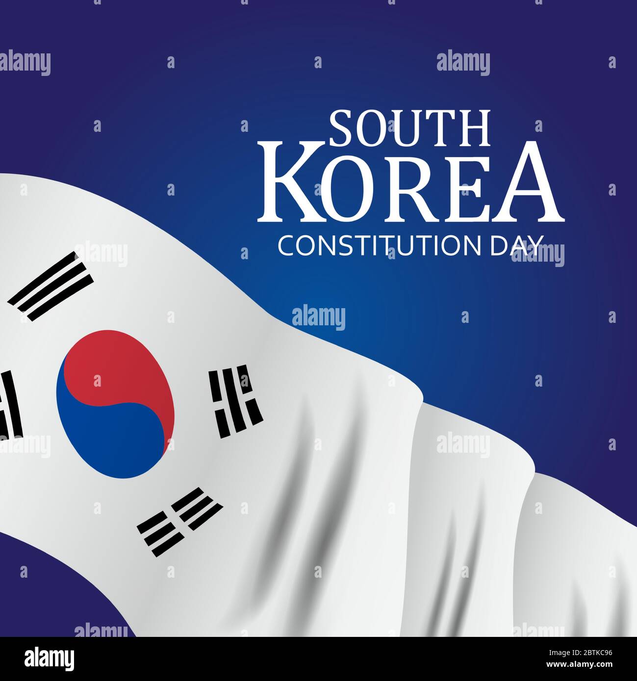 Südkorea Constitution Day Hintergrund Vektor Illustration Stock Vektor