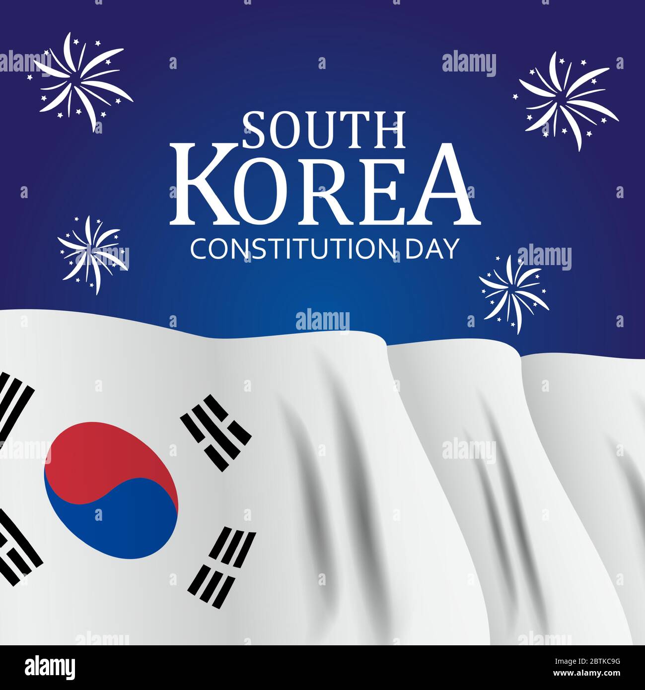 Südkorea Constitution Day Hintergrund Vektor Illustration Stock Vektor