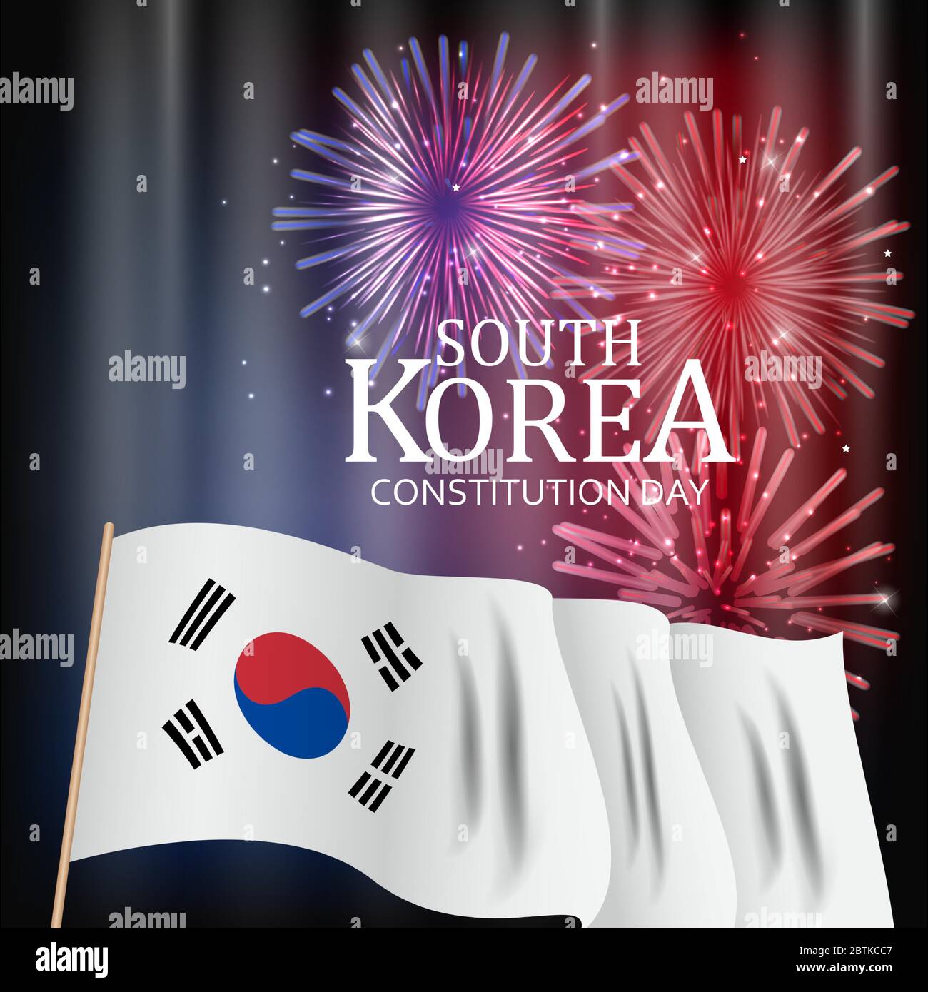 Südkorea Constitution Day Hintergrund Vektor Illustration Stock Vektor