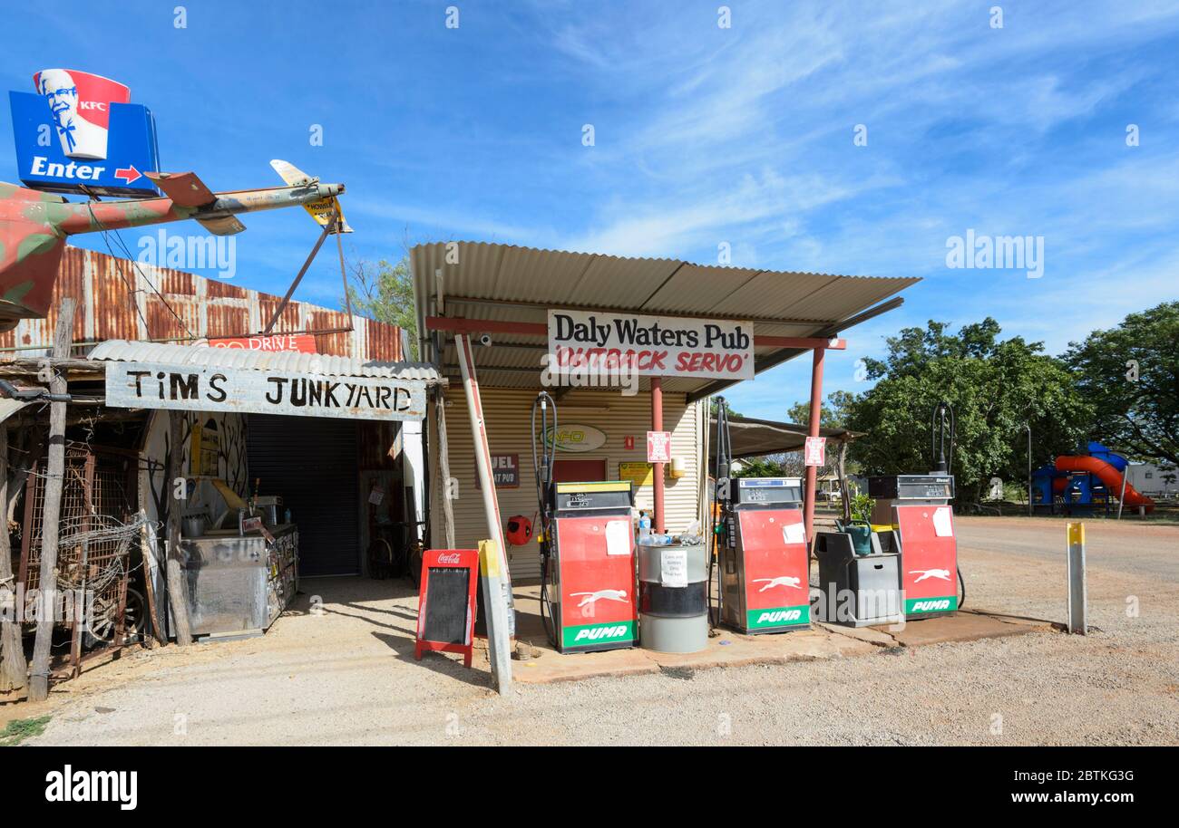 Daly Waters Pub Outback SERVO, Northern Territory, NT, Australien Stockfoto